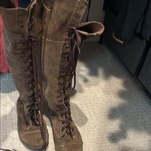 ZIGI Girl Dark Brown Lace-Up Boots